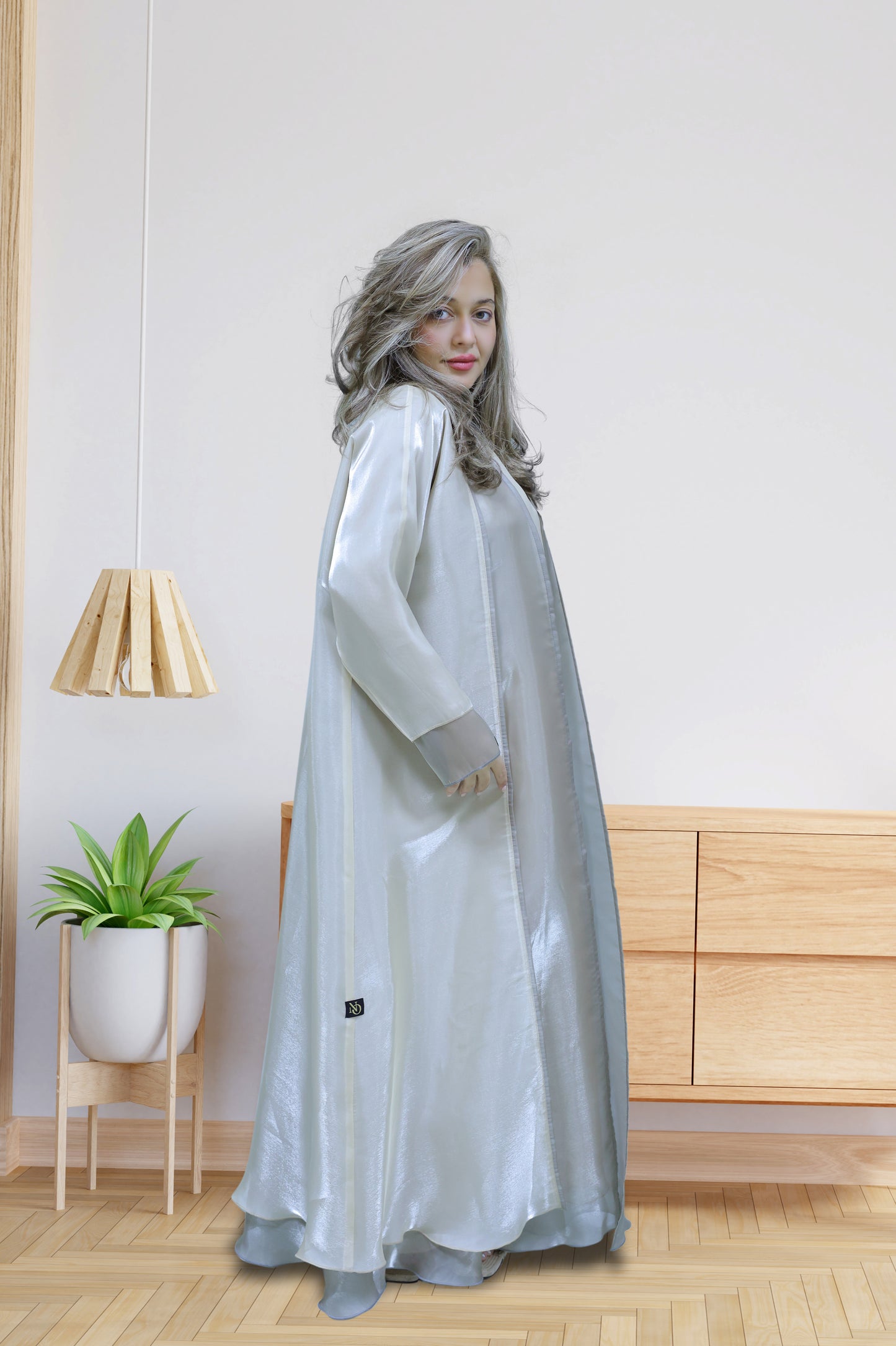 Royal Ocean Scallop Abaya – Deep Blue (All Sizes Available)