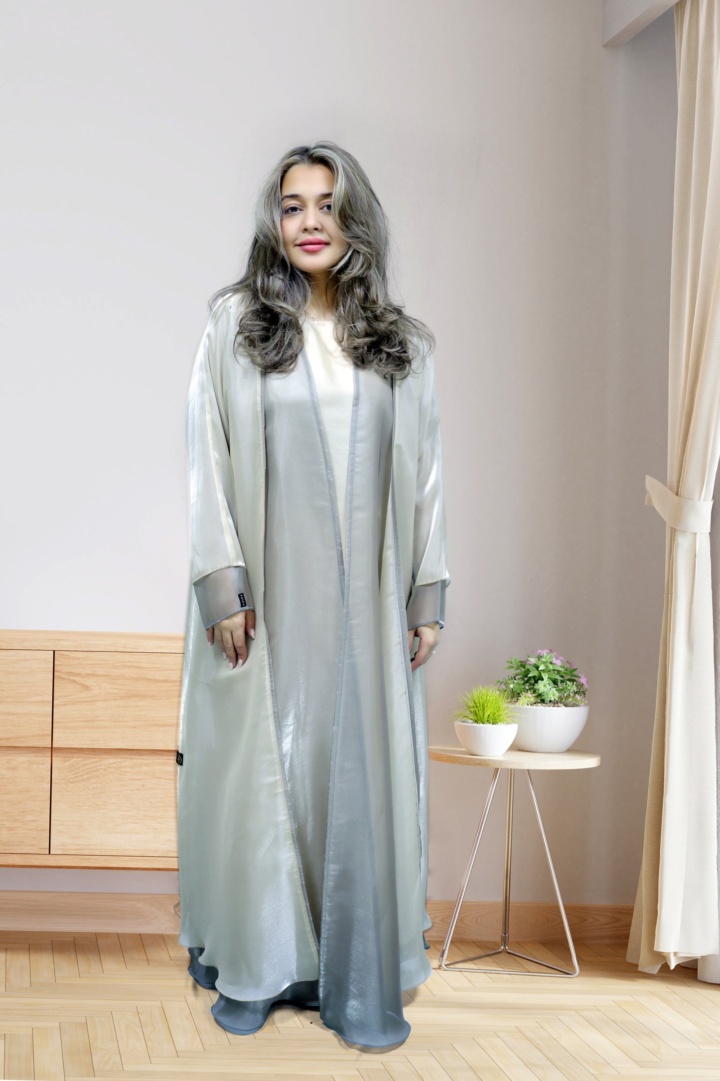 Royal Ocean Scallop Abaya – Deep Blue (All Sizes Available)