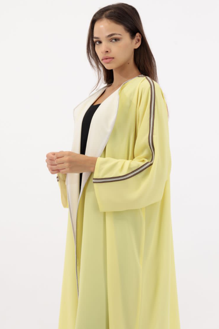 Time less Shella Yellow Abaya