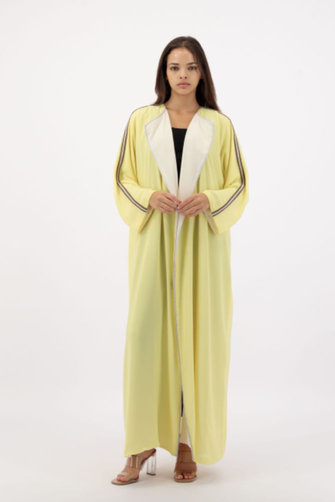 Time less Shella Yellow Abaya