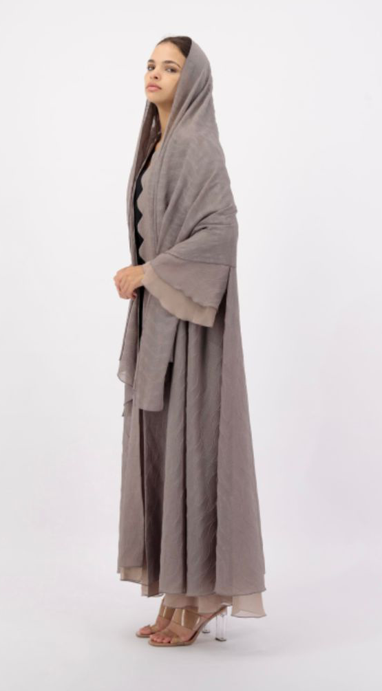 Time less Shella Grey Abaya