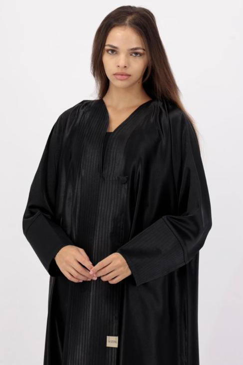 Time less Shella Black Line Abaya