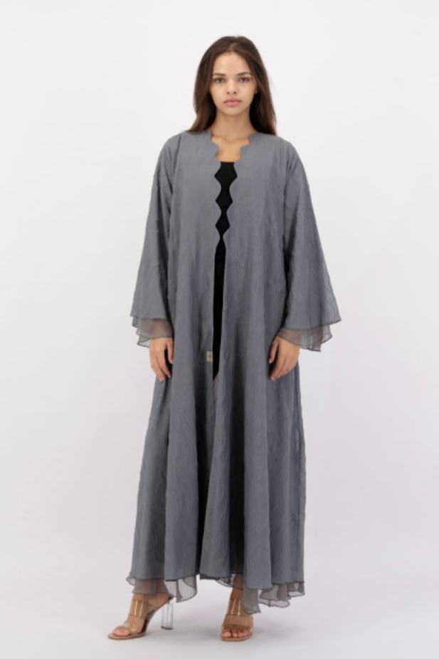 Time less Shella Grey Abaya