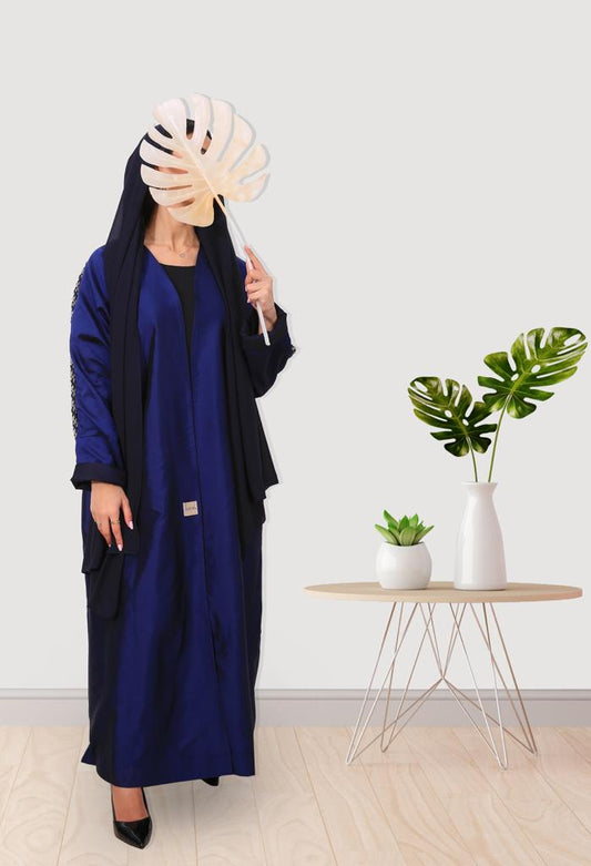 Blue soft taftan Abaya