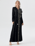 Layali Noir – Black Camouflage Ruffle Abaya